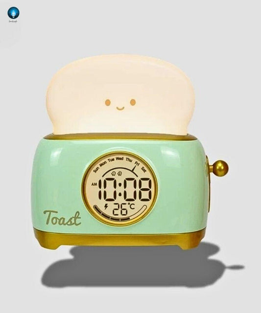 Veilleuse Grille Pain Vert | Clock Alarm | Bambisafe