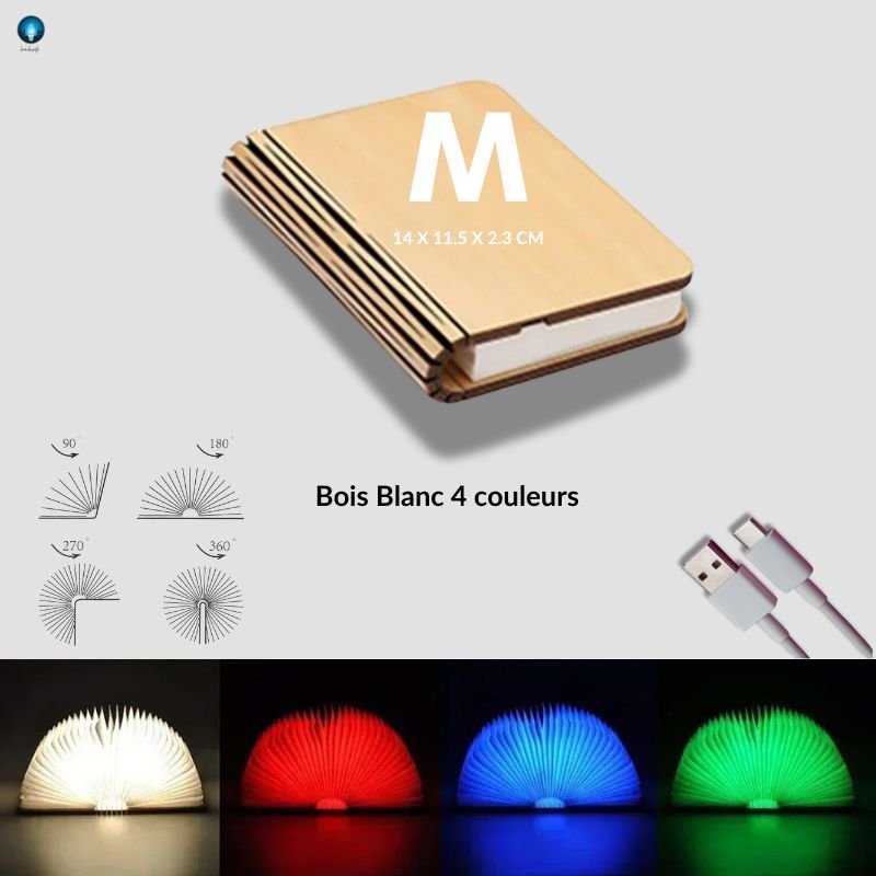 Livre Veilleuse | Bois Blanc Multicolore - bambisafe