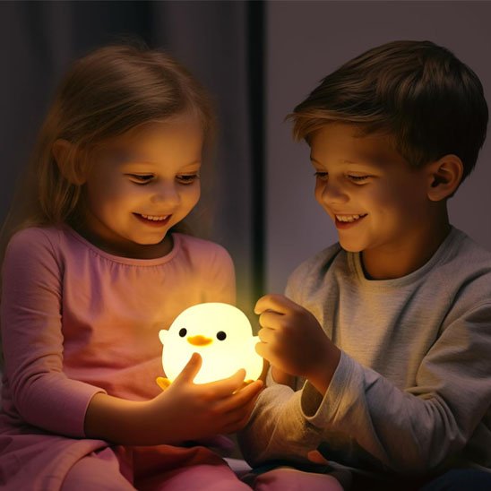 veilleuse bebe enfants souriant