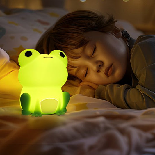 veilleuse-bebe-grenouille-silicone-rechargeable-enfant-endormi