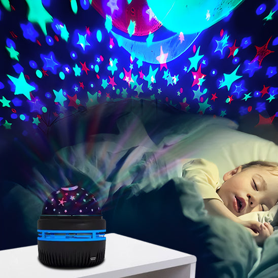veilleuse-bebe-projection-plafond-enfant-dormant