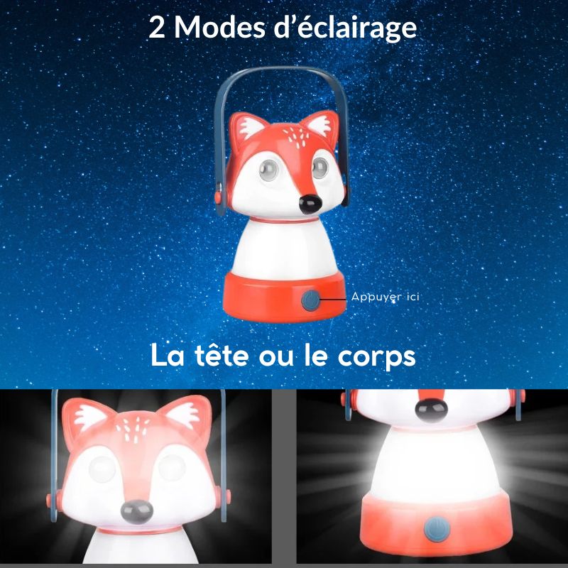 Veilleuse Renard | Avec lampe frontale - bambisafe