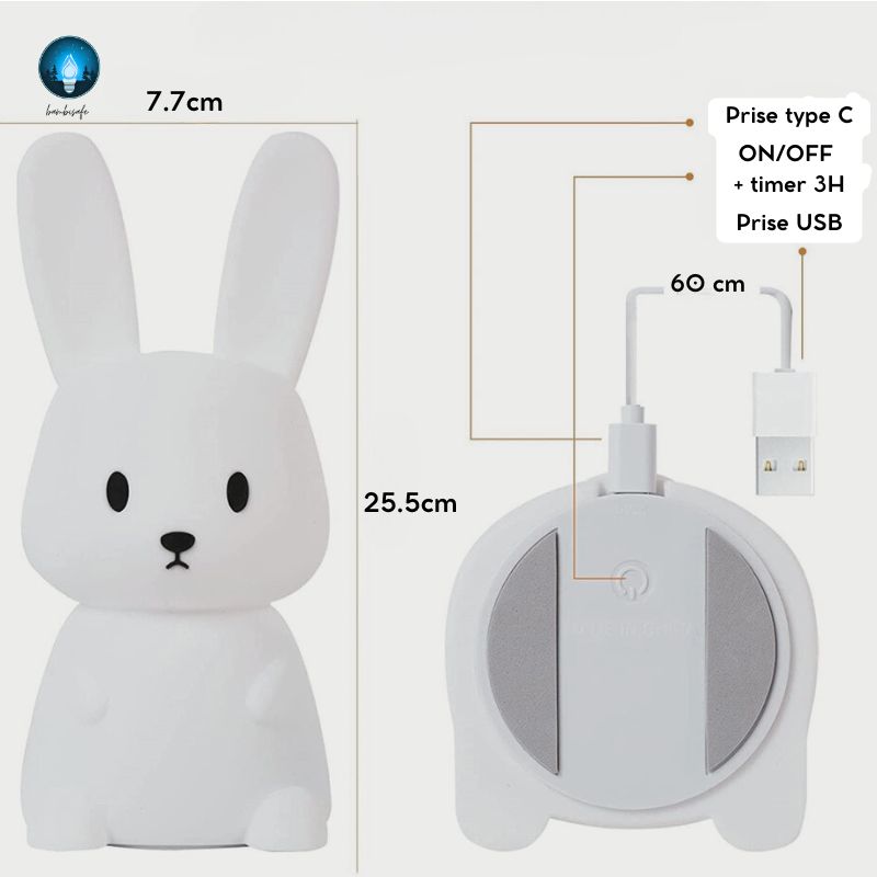 VEILLEUSE DE NUIT | Lapin Joseph™ - bambisafe