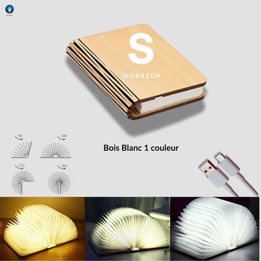 Livre Veilleuse | Bois Blanc Lumière blanche - bambisafe