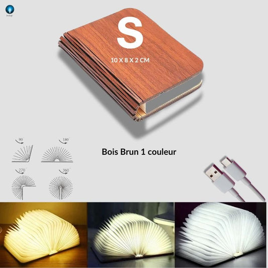 Livre Veilleuse | Bois Brun Lumière blanche - bambisafe