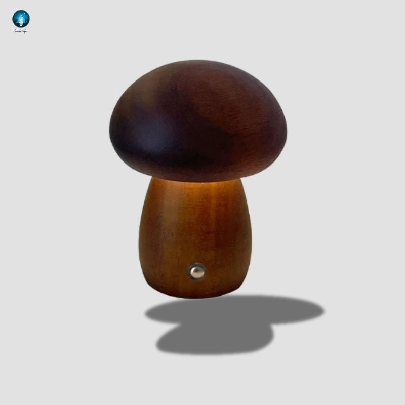 Mini Veilleuse Champignon | Bois Foncé - bambisafe