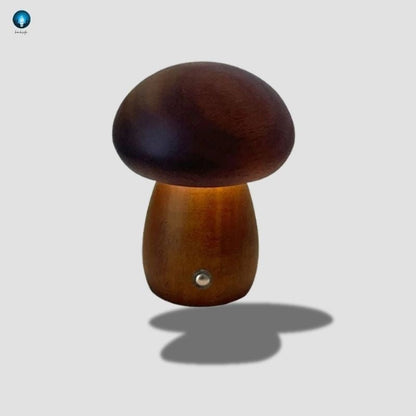 Mini Veilleuse Champignon | Bois Foncé - bambisafe