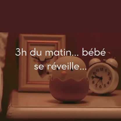 Veilleuse Bébé Tactile -Lumière Douce pour la Nuit sans Réveiller Bébé