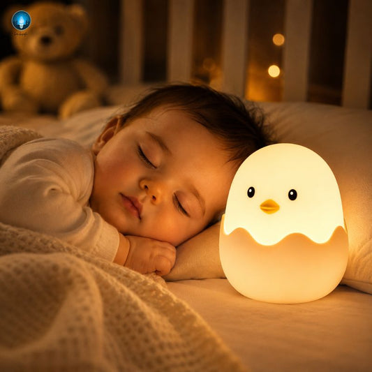 Veilleuse Bébé Tactile -Lumière Douce pour la Nuit sans Réveiller Bébé