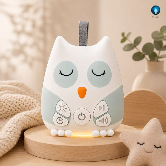 Veilleuse Hibou Bruit Blanc Bébé Rechargeable – 30 Sons Apaisants & Détecteur de Pleurs
