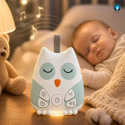 Veilleuse Hibou Bruit Blanc Bébé Rechargeable – 30 Sons Apaisants & Détecteur de Pleurs