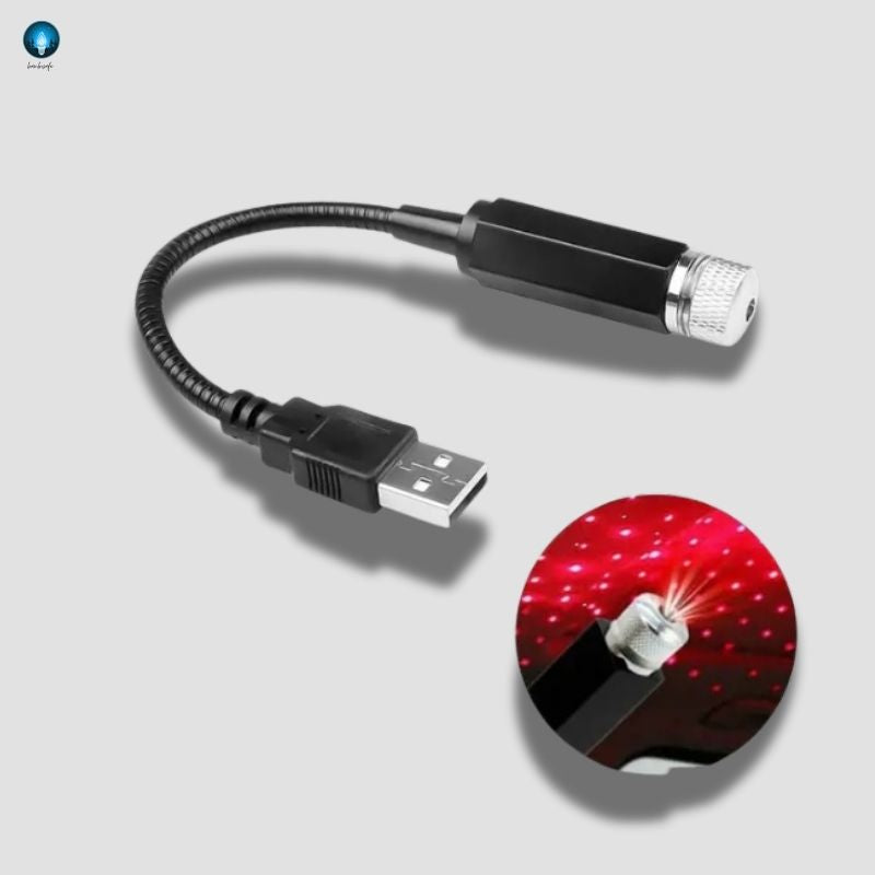 Veilleuse Projection Etoile Rouge | USB Plug